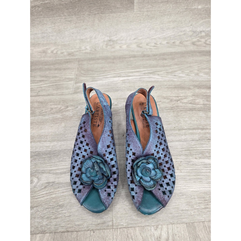 L'Artiste by Spring Step Lovella Blum Slingback Womens US Size 6.5 - 7 Leather